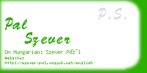 pal szever business card